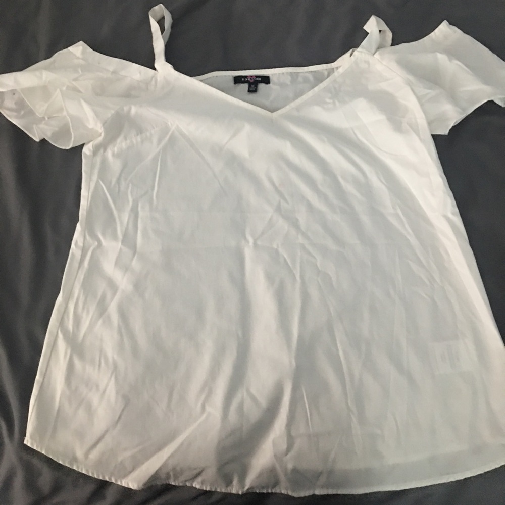White off the shoulder shirt
